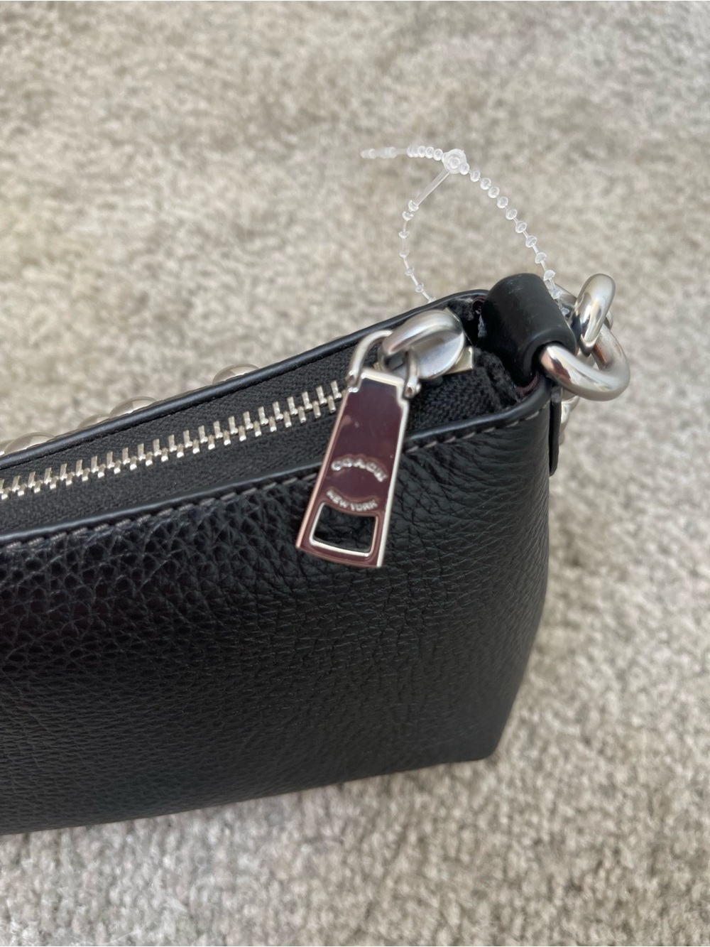 Coach leather Black Charlotte Bag with Rivets - Picture 4 of 6